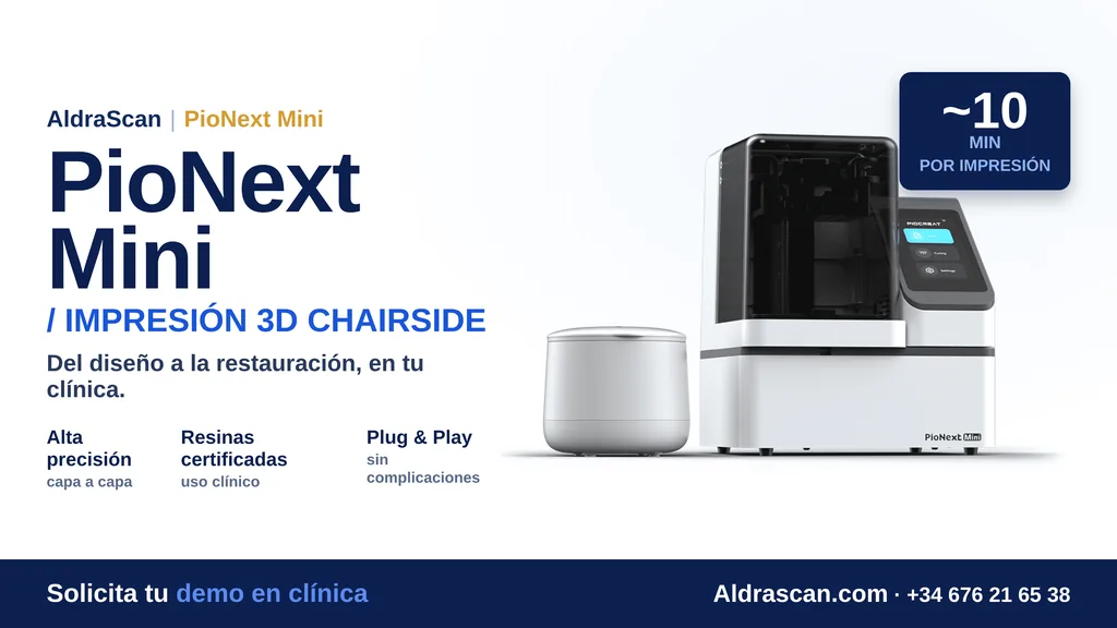 PioNext Mini, impresora 3D dental chairside de AldraScan