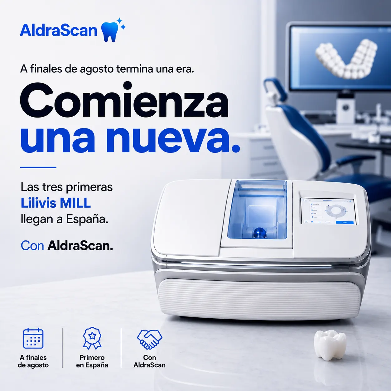 Lilivis Mill: fresadora dental chairside disponible en España con AldraScan
